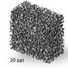 Filtermatte aus PPI mit 50 mm Dicke, Auflösung: 20 Löcher pro Inch - Rund Durchmesser 57mm